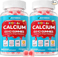 Kids Calcium Gummies with Vitamin D3: Sugar Free Chewable Kids Calcium Citrate plus Vitamin D3 K2 Magnesium Zinc Multivitamin Omega 3 - Growth Digestive Development Support Non-GMO(120Count)