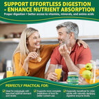 Digestive Enzymes Gummies for Women & Men, Multi-Enzymes with 90Billion CFU Probiotics and Prebiotics & Postbiotic, Vegetable & Fruit Fiber Blend, Super Enzymes for Digestive & Gut Health,Immune,60Cts