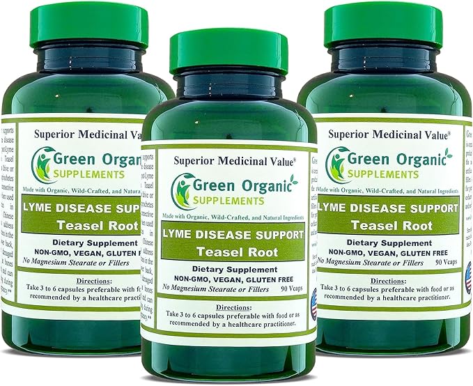 Green Organic Supplements' Lyme Disease, Teasel Root (Pack of 3)