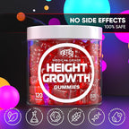 BIOTEQUELAB Height Growth Increase Gummies Vitamins, Grow Tall Supplement, Calcium, Magnesium, Zinc, Ashwagandha, Glucosamine Multivitamin for Teens, Kids, 120 Gummies