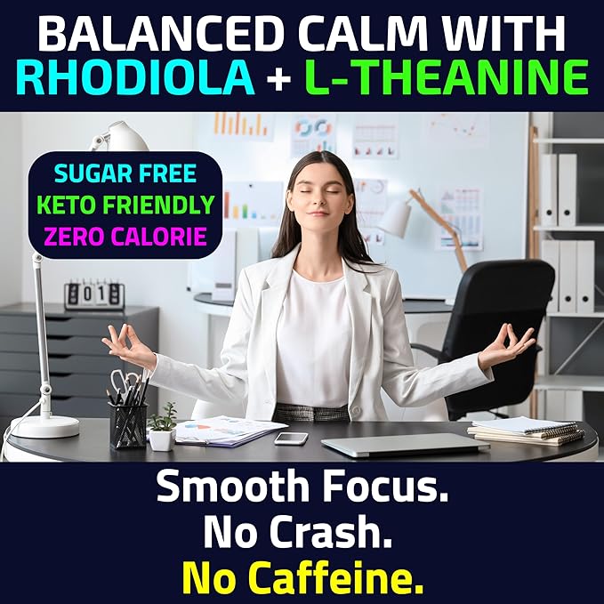 Rhodiola Rosea NALT N-Acetyl-L-Tyrosine Methylated Vitamin B Complex L-Theanine Gummies w P5P B6 5-MTHF B9 Folate Methyl B12 Methylcobalamin B3 Niacinamide, Supplement Powder Capsule Pill Supplements