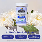 Garden of Life Probiotics for Men, Dr Formulated 50 Billion CFU 15 Probiotics for Digestive Health + Organic Prebiotic Fiber, Colon & Immune Support, Daily Gas Relief, Shelf Stable, 30 Capsules