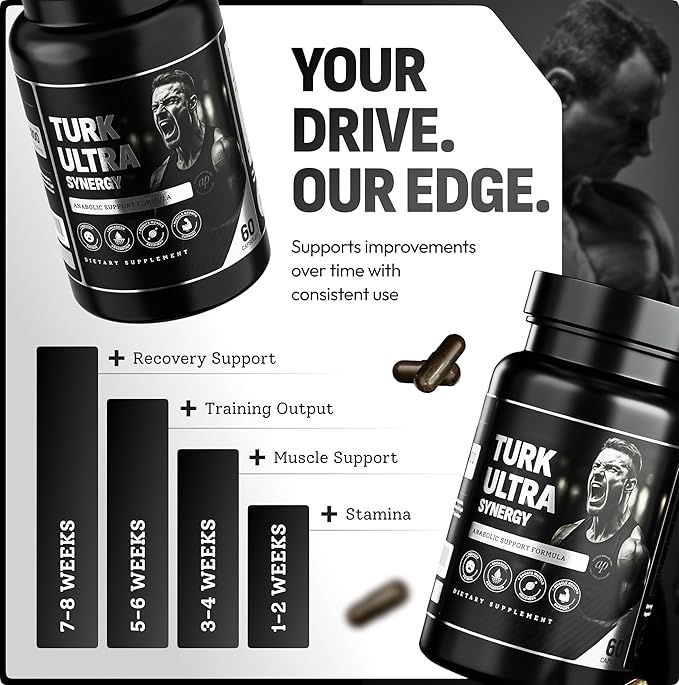Turkesterone & Tongkat Ali for Men (60 Capsules) - Turkesterone 500mg + Tongkat Ali 500mg + Apigenin 25mg + BioPerine 5mg per serving to boost stamina, muscle growth and builder - Made in The USA