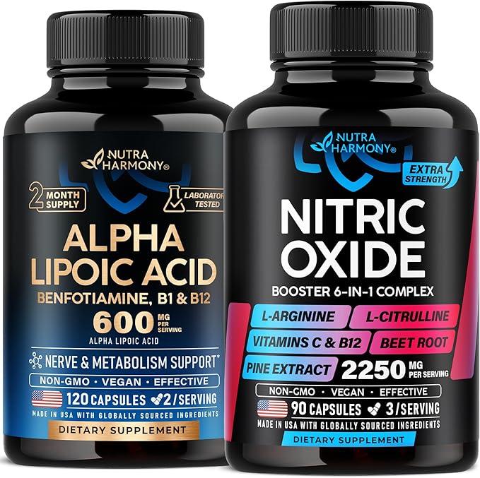 Alpha Lipoic Acid & Nitric Oxide Capsules