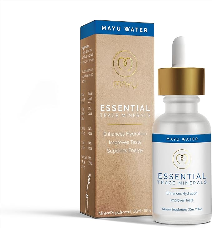 MAYU, Trace Mineral Drops (1 btl.), Promotes Hydration, Taste & Daily Energy, 70+ Balanced Trace Minerals, Tested for Heavy Metals, No Additives, Purest Sources, w/Magnesium, Potassium, Chloride
