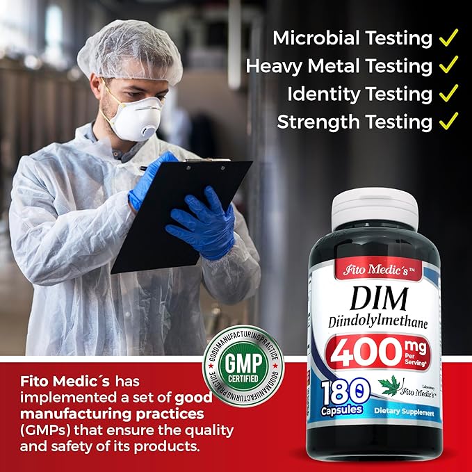 FITO MEDIC'S Lab | dim Supplement |180 Capsules |400 mg | dim | diindolylmethane | dim Supplement 400mg | Ultra high Absorption.
