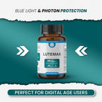 Lutemax 20mg 30 Days Supply Eye Supplement - Supports Macular Health, Vision Clarity, Heart Health, Protects Eyes from Blue Light & Photons, Antioxidant Protection, GMP Certified 60 Softgel.
