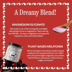 Wooden Spoon Herbs Magic Magnesium Glycinate Powder Drink Mix (Tart Cherry) | 300mg Magnesium, 0.5mg Plant-Based Melatonin | Calming Nighttime Supplement | Easy Mix Sleep Support Powder, Vegan | 3.7oz