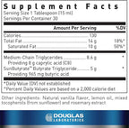 Douglas Laboratories MCT/Butyrate Liquid with SunButyrate | Provides Highly Concentrated Caprylic Acid and Butyric Acid in a Pleasant Liquid | 15.6 fl. oz. | Lemon Vanilla Flavor