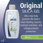 Hübner Original Silicea Gel 17 fl oz / 500 ml, 4 Pack, for Hair, Skin, Nails, and Connective Tissue, Pure Colloidal Silica Gel Formula, No Additives or Preservatives