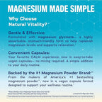 Natural Vitality Calm, Magnesium Glycinate Supports Bone, Muscle, Heart, & Nerve Health, Non-GMO, Vegan, Gluten Free 180ct