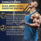 Methylated Multivitamin for Men Gummies, BCAA Amino Acids, Zinc, Daily Vitamin A C D3 E K2 B Complex, Calcium, Magnesium, Lycopene, Digestive Enzymes - Energy, Immune, Muscle- Sugar Free, Vegan, 60Cts