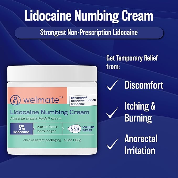 WELMATE Recovery Bundle: Sodium Chloride Tablets, 300ct + 5% Lidocaine | Numbing Cream 5.5 Oz