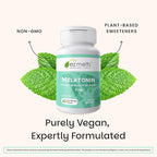 EZ Melts Melatonin - Sleep Support Supplement - No Artificial Flavors - Non-GMO & Sugar-Free - Cool Mint - 60 Dissolvable Tablets (60 Servings)