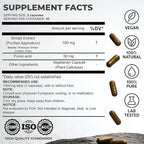 Natural Himalayan Shilajit Capsules - High Fulvic Acid & 85+ Trace Minerals, Lab-Tested for Purity, Natural Supplement for Immune Support & Cognitive Health, 60 Vegan Capsules