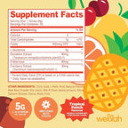 Wellah L-Glutamine Powder Tropical Punch (50 Servings) - 5g L-Glutamine Per Serving, Sweetened with Stevia