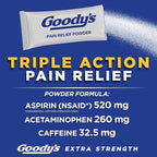Goody’s Headache Powder Extra Strength Pain Relief, Triple Action Headache Relief with Aspirin, Acetaminophen & Caffeine, 24 Count
