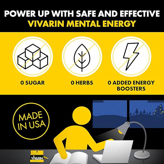 Vivarin, Caffeine Pills, 200mg Caffeine per Dose, Safely and Effectively Helps You Stay Awake, No Sugar, Calories or Hidden Ingredients, Energy Supplement, 40 Tablets (Pack of 2)