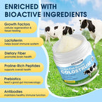Grass-Fed Bovine Colostrum Supplement Powder - 60% High IgG 3000 mg for Gut Health, Immune Support - Easy to Mix Natural Liposomal Colostrum Superfood, Unflavored, 50 Servings