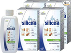 Hübner Original Silicea Gel 17 fl oz / 500 ml, 4 Pack, for Hair, Skin, Nails, and Connective Tissue, Pure Colloidal Silica Gel Formula, No Additives or Preservatives