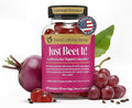 Just Beet It! Beet Root Gummies - Blood Pressure & Circulation Support Beet Gummies - Nitric Oxide Booster with CoQ10 & Grape Seed Extract - Heart Health & Energy for Men & Women - 60 Beet Chews
