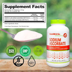 NutriBiotic - Sodium Ascorbate Buffered Vitamin C Powder, 16 Oz | Vegan, Non-Acidic & Easier on Digestion Than Ascorbic Acid | Essential Immune Support & Antioxidant Supplement | Gluten & GMO Free