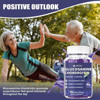 Glucosamine Chondroitin Gummies with MSM & Elderberry Extra Strength 3000MG - Joint Support, Antioxidant Immune Support Supplement for Adults, Men & Women - 90 Blueberry Gummies