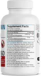 Bronson Melatonin 5mg Fast Dissolve Cherry Flavor Tablets with Vitamin B6 - Nighttime Sleep Aid - Promotes Relaxation, 360 Vegetarian Chewable Lozenges