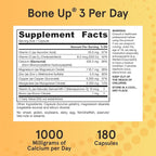 Jarrow Formulas BoneUp Three Per Day for Bone Density and Skeletal Nutrition, Includes Vitamin D3, K2 (as MK-7) and Calcium, 180 Capsules, 60 Day Supply, (Pack of 2)