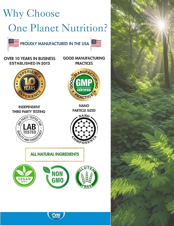 One Planet Nutrition Nano Grape Seed Powder 8 oz (227 Servings) - Nano Particle Size Vitis Vinifera Extract for High Absorption - Supports Skin & Cardiovascular Health - Non GMO, Vegan, Gluten Free