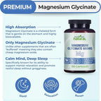 Why Not Natural Magnesium Glycinate 500 mg Capsules Supplement - Vegan, No Filler - Supports Sleep and Relaxation
