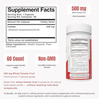 Lycopene Supplement Capsules 500mg – Tomato Fruit Powder with Natural Lycopene for Antioxidant & Daily Wellness Support | Gluten Free, Non-GMO (60 Count (Pack of 1))
