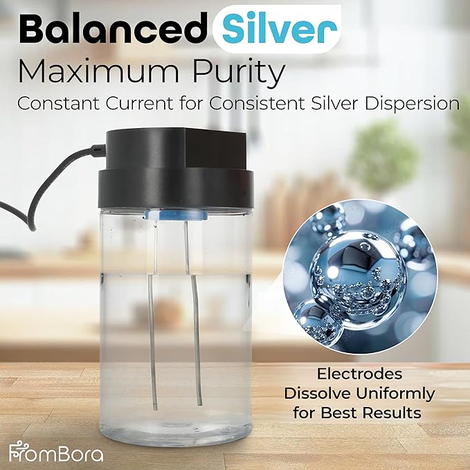 Colloidal Silver Generator Kit Max – 99.99% Pure Silver Wire, TDS Meter, Laser, Jar, Amber Bottle & Travel Bag – Constant Current Machine for True Nano Particles at Home