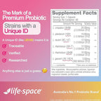 Life-Space Probiotic for Women, 2 Month Serving, Support Healthy Vaginal Microflora & Comfort, Daily Supplement for Women, pH Balance with Lactobacillus rhamnosus, 6.3 Billion CFU & 6 Strains, 60 ct