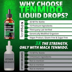 10in1 Maca Liquid Drops with Ashwagandha, Fenugreek, Beet Root, L-Arginine,Turmeric,Ginseng & More - 30 Days Supply - 1FL Oz