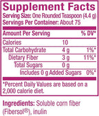 Metamucil Fiber Supplement, Unflavored Clear Mixing Powder, No Grit, No Sugar Added, Plant Based Prebiotic Fiber Supplement Blend for Daily Digestive Health, 75 teaspoons