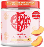 Peach Perfect Creatine for Women – Micronized Creatine Monohydrate Powder with BCAA & Collagen for Glute Strength Support, Boosts Energy, Focus, Strength, and Endurance – Peach, 30 Servings