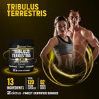 Zolotus 13in1 Tribulus Terrestris Capsules with Maca, Horny Goat Weed, Panax Ginseng, Saw Palmetto, Tongkat Ali, Shilajit & More - Energy, Stamina Supplement for Men & Women - 120 Counts