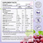 Iron Supplement for Women and Men, Grape Flavored Gummies 65mg and 250mg Vitamin C & Folate for Iron Deficiency and Anemia, Energy Support & Immune Health, 60 Count