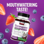 Force Factor Somnapure Gummies with Melatonin 10 mg for Adults, Non-Habit-Forming, Natural Sleep Aid for Deep Sleep, Stay Asleep Longer, Wake Up Refreshed, Dream Berry Flavor, 60 Count (Pack of 1)