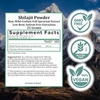 Holistic Bin Raw Himalayan Shilajit Powder - Shilajit Extract (Asphaltum Punjabianum) - No Fillers, Rich in Fulvic Acid & Trace Minerals - Premium Supplement for Energy & Wellness - 25 Servings
