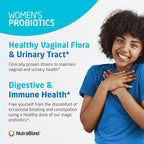 NutraBlast Vaginal Probiotics for Women Digestive, Intimate Balance, UT & Vaginal Health - 50 Billion CFU - 6 Strains, Prebiotics, Cranberry Extract & D Mannose - Womens Probiotic (30 Count)