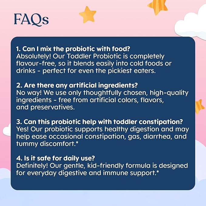 LOVEBUG Kids Probiotic Powder with Prebiotic Fiber - Toddler Immunity Support & Constipation Relief - USDA Organic Probiotics for Childrens Gut & Digestive Health (Ages 1-4) - 60 Pack (Unflavoured)