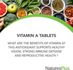 NaturesPlus Vitamin A 10,000 IU - 90 Water-Dispersible Tablets - Vision, Skin & Immune Health Support - 90 Servings