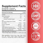 Iron Gummies - with Calcium, Zinc, Folate & Vitamin B12, C, B6 for Adults & Kids - Blood Builder & Energy Support for Iron Deficiency, Anemia, Vegan - 2 Pack Strawberry Flavour,60 Gummies