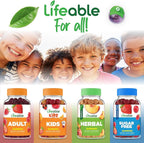 Lifeable Sugar Free Vitamin B Complex for Kids | B-Complex with Vitamin C | Great Tasting VIT B Complex Vitamins | Energy and Nerve Support | Kids B Vitamins Complex for Boys and Girls | 90 Gummies
