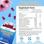 2 Pack Quercetin with Bromelain Gummies, Quercetin with Vitamin C Zinc & Elderberry for Immune System & Allergy, Chewable & Vegan Gummies, Mixed Berry Flavor 120 Cts