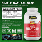 LANDAU 0.3mg-300 mcg Melty Melatonin for Kids & Adults – Easy-to-Take, Fast-Dissolving, Helps You Fall Asleep Faster – Kosher, Made in The USA – 250 Tablets, Cherry Flavor