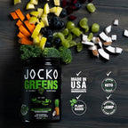 Jocko Fuel Greens Powder Bundle - Greens & Superfood Powder for Healthy Green Juice - Keto Friendly with Spirulina, Chlorella, Digestive Enzymes, & Probiotics - 60 Servings