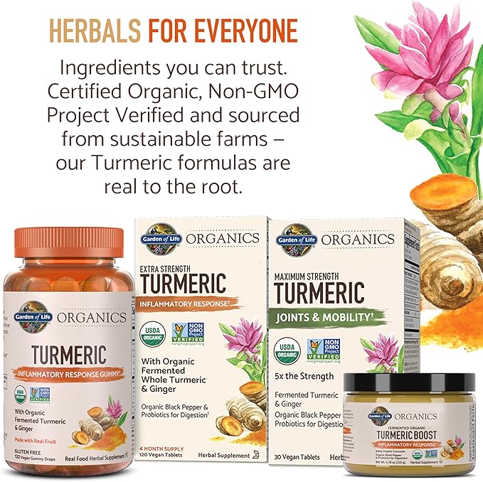 Garden of Life Organics Golden Milk Recovery&Nourishment Powder-44mg Turmeric Curcumin (95% Curcuminoids),Ashwagandha-Organic Non-GMO Vegan&Gluten Free Herbal Supplements,30 Servings,(Pack of 2)